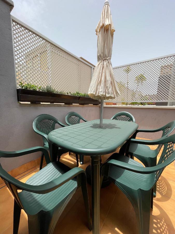Atico "Turquesa Beach" Con Piscina, Terraza Y Barbacoa Sardina Eksteriør bilde